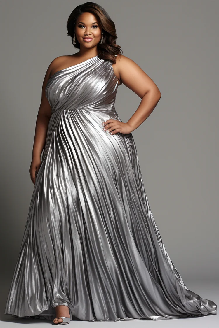 Grey formal plus size dresses best sale