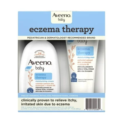 Aveeno Baby Eczema Therapy Moisturizing Cream, 7.3 fl. oz. and 12 fl. oz. pk of 2