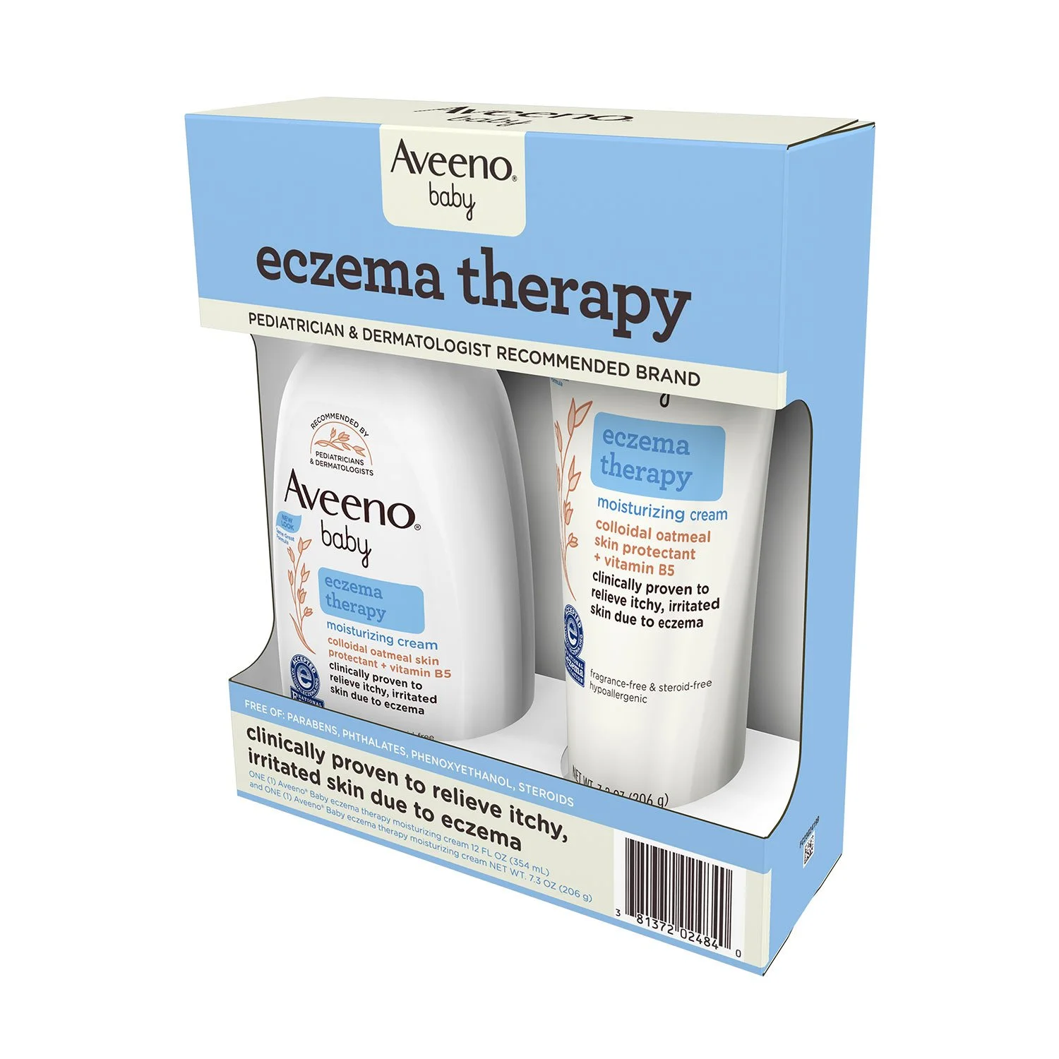 Aveeno Baby Eczema Therapy Moisturizing Cream, 7.3 fl. oz. and 12 fl. oz. pk of 2 Aveeno Baby Eczema Therapy Moisturizing Cream, 7.3 fl. oz. and 12 fl. oz. pk of 2 - Image 2
